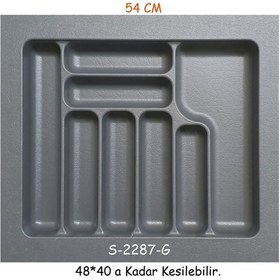 Resim Starax S-2287 Plastik Kaşıklık 60 Cm Gri 