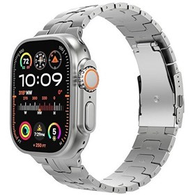 Resim Watch Ultra 2 Amoled Ekran WaterProof 3 Kordonlu Akıllı Saat Titanyum Gümüş 