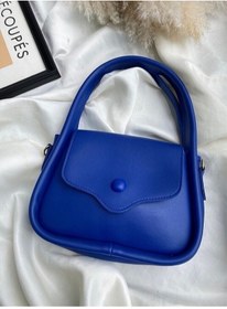 Resim Düğme Detaylı Kadın El Ve Kol Çantası 