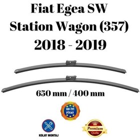 Resim Fiat Egea Sw Station Wagon 358 2018 2019 Uyumlu Ön Cam Silecek Süpürgesi Takımı 650/400mm Silbak Sb2616c 