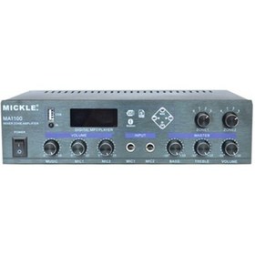 Resim Mickle Ma1100 Amfi Mikser Iki Bölgeli 100 Watt.Mp3 Player.Usb. 