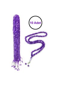 Resim 10 Adet 99lu Namaz Tesbihi 10mm Hac Umre Hediyelik - Mor Mor 