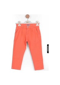 Resim Nk Kids Xo Kids Kemerli Dar Paçalı Fermuarlı Kız Çocuk Pantolon 4-8 Yaş 53709 Turuncu 