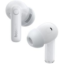 Resim Baseus Bass BP1 Pro 50 dB Gürültü Engellemeli Kablosuz Kulaklık, 6 Mikrofonlu AI Net Arama, IP55, 55 Saat Oynatma Süresi, Bluetooth 6.0, Beyaz 