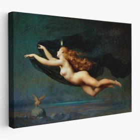 Resim Es10 La Nuit by Auguste Raynaud Kanvas Duvar Sanatı Tablo, Klasik Sanat-5406 (95 x 165) 