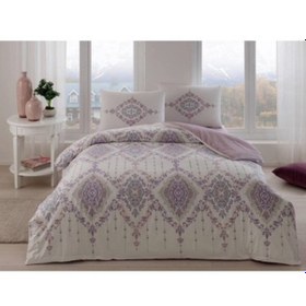 Resim Taç Ranforce King Size Carmine Çk Nevresim Takımı Lila 