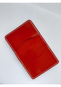 Resim Luna Luster Hakiki Deri 8 Bölmeli Taba Minimalist Krem Kartlık & Cüzdan Drc66 Bej - Taba 