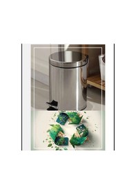 Resim İsaoğlu Yapı Banyo Çöp Kovası Pedallı Paslanmaz Kova 5 Litre Hacim Gri 
