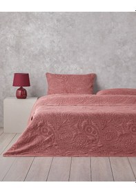 Resim English Home Jardin Belle Tek Kişilik Yatak Örtüsü Takımı 160x220 Cm Bordo Bordo 