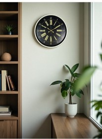 Resim 36 Cm Krem Dekoratif Duvar Saati Açık 