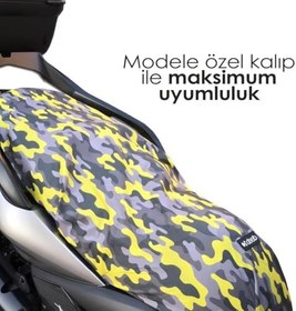 Resim deeb Honda Dio Sele Kılıfı Örtüsü (Düz Siyah) 