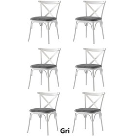 Resim Sweethomemasasandaly 6 Adet Çapraz Bahar Sandalye 