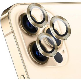 Resim Apple iPhone 12 Pro Max Tekli Kamera Lens Koruma Camı Gold 