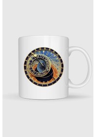 Resim Prague Astronomical Clock Old Town Tasarımlı Kupa Bardak Beyaz 