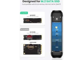 Resim Ugreen M.2 Sata SSD Ngff Usb-A Usb-C 3.1 Gen 2 Key B / B + M Disk Kutusu 