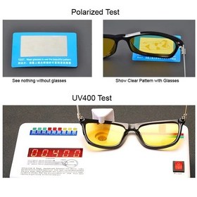 Resim Aowear Hd Polarize Gece Görüş Gözlüğü Kadınlar İçin Kare Sarı Gece Sürüş Aowear Black Night Vision Altın 