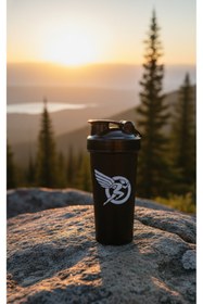 Resim OKTORIA 2’li Shaker Seti - Filtreli, Sızdırmaz Protein ve Supplement Karıştırıcı - Turuncu / Siyah 