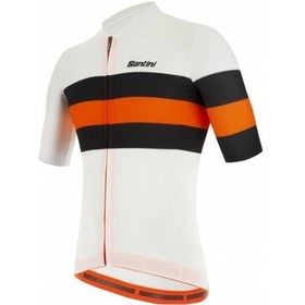 Resim Santini Santını Sleek Bengal Kısa Kol Forma Beyaz Xxl Siyah - Kırmızı 