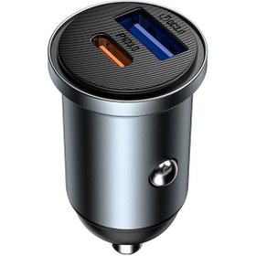 Resim Wiwu Wi-cc030 Nano Lite Type-c + Usb-a Hızlı Şarj Akım Korumalı Araç Şarj Aleti Pd Ve Qc3.0 35w Gri 