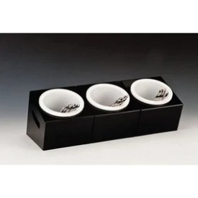 Resim Zicco 3 Bölmeli Siyah Bıçak Çatal Kaşık Standı 48 X 18 X 18 Cm 