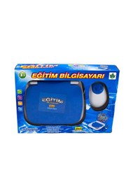 Resim Oyuncak Laptop Eğitim Bilgisayarı Türkçe İngilizce Eğitici Mavi 