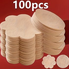 Resim 50/100 adet Dikişsiz Meme Ucu Kapakları - Kadınlar için Görünmez Anti-Konveks Pasties, Rahat Push-Up Sütyen İçleri & Göğüs Kaplamaları, Spor Salonu, Yüzme, Uyku, Lingerie Aksesuarları, Yuvarlak Şekil Tasarımı, Cilt Dostu Malzeme, Yumuşak Bitişli Kumaş, Nefes Alabilir Kumaş, Kadınların Temel Gereçleri 