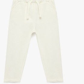 Resim Koton Beli Bağcıklı Cep Detaylı Basic Eşofman Altı Ekru 6smb40021tk Ekru 