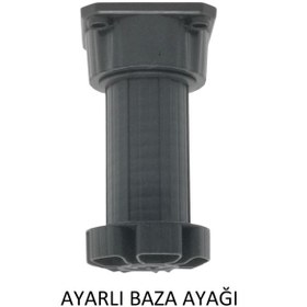 Resim Ayarlanabilir Plastik Baza Ayağı 10-15 Cm, Çok Amaçlı Dolap Ayağı Siyah 10 Adet 