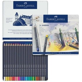 Resim Faber-Castell Goldfaber Kuru Boya Kalemi 24 Renk 
