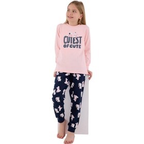 Resim Roly Poly Kız Çocuk Uzun Kollu Pijama Takım Pembe - Pembe / 4-5 Yaş 