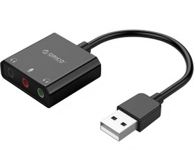 Resim Orico USB 2.0 TRS / TRRS 3.5mm Jack Girişli Harici Ses Kartı Siyah 