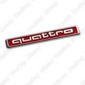 Resim Audi Quattro Yapıştırma Kırmızı Bagaj ve Çamurluk Logosu 