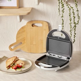 Resim Homend Toastbuster 1309H Çıkarılabilir Plakalı Portatif Tasarım Tost Makinesi Beyaz 