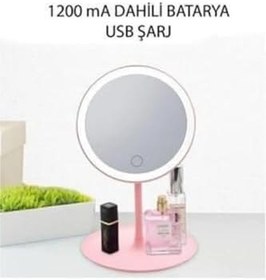Resim Bilger Makyaj Aynası Led Işıklı Makyaj Dokunmatik Usb Kablolu Lambası Dokunmatik 3 ışık modu 