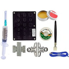 Resim Best 326 Profesyonel Lehimleme Standı Seti Havya Uç Temizleyici Flux Ve Lehim Emme Teli St011 