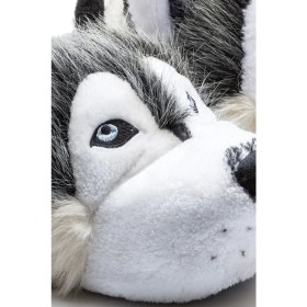 Resim Twigy Husky Erkek Hayvanlı Panduf Gri Tekstil Malzemeden Kış Sezonu İçin Konforlu Ev Terliği 40/45 