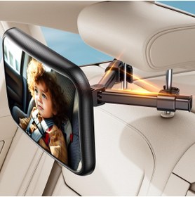 Resim MIRRORSAFE Bebek Araba Aynası, %100 Kırılmaz, 360° Dönebilen Arka Koltuk Aynası 