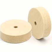 Resim 1 adet 3-Inch Sıkıştırılmış Yün Parlatma Tekerleği, 3/8-Inch Fir Ağacı Deliği Yün Felt Bileme Tekerleği, Bench Grinders veya Die Grinders, vb. 