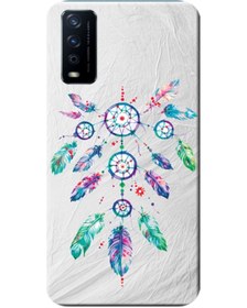 Resim vivo Y11s (v2028) Uyumlu Kılıf Desen Baskılı Silikon Kapak Renkli Tüyler Stk:565 