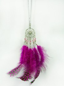 Resim biuti El Yapımı Minik Pembe Cam Boncuklu Düş Kapanı Tüylü Araba Dikiz Ayna Süsü, Yeni Araba Hediyesi 