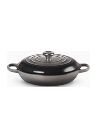 Resim Le Creuset Gourmet Profesyonel Lüks Döküm Tencere Siyah 30 Cm 