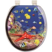Resim Classic Desenli Yumuşak Klozet Kapağı Okyanus Desen 