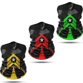 Resim Dair Aksesuar 3'lü Set Boyunluk Bandana Outdoor Balaklava Yüz Maskesi Kafa Bandı 