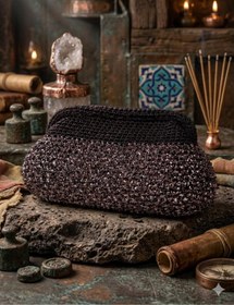 Resim naturel glow El Yapımı Kahverengi Portföy Clutch Çanta - Kilitli Şık Kadın El Çantası, Günlük & Özel 