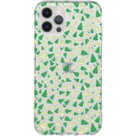 Resim Trihed Apple Iphone 14 Pro Uyumlu Şeffaf - Very Xmas Tree Telefon Kılıfı 