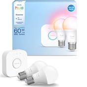 Resim Philips Hue Essential 2'li E27 806 Lümen Akıllı Ampül Başlangıç Seti 