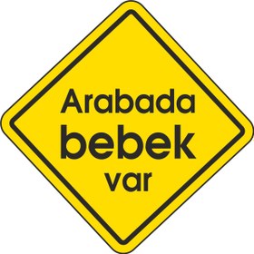 Resim Extra Fix 12x12 cm Pvc Arabada Bebek Var 