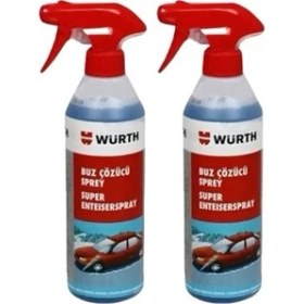 Resim Würth Buz Çözücü Sprey 500 ml Mavi Renkle Buz ve Kırağıyı Kolayca Temizler 2 Adet 