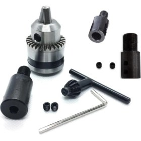 Resim 10MM Mandren Otomatik Mandrel Okul Proje Ödev Hobi Uygulama 5MM-8MM-10MM Motora Bağlama Kaplin 