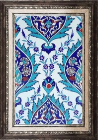 Resim Armada Çini 25X40 Cm Sp 417 Mavi Göbekli Kütahya Iznik Çini Pano 